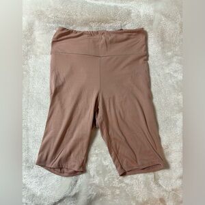 Women’s Pink soft stretch high rise Biker Shorts size small